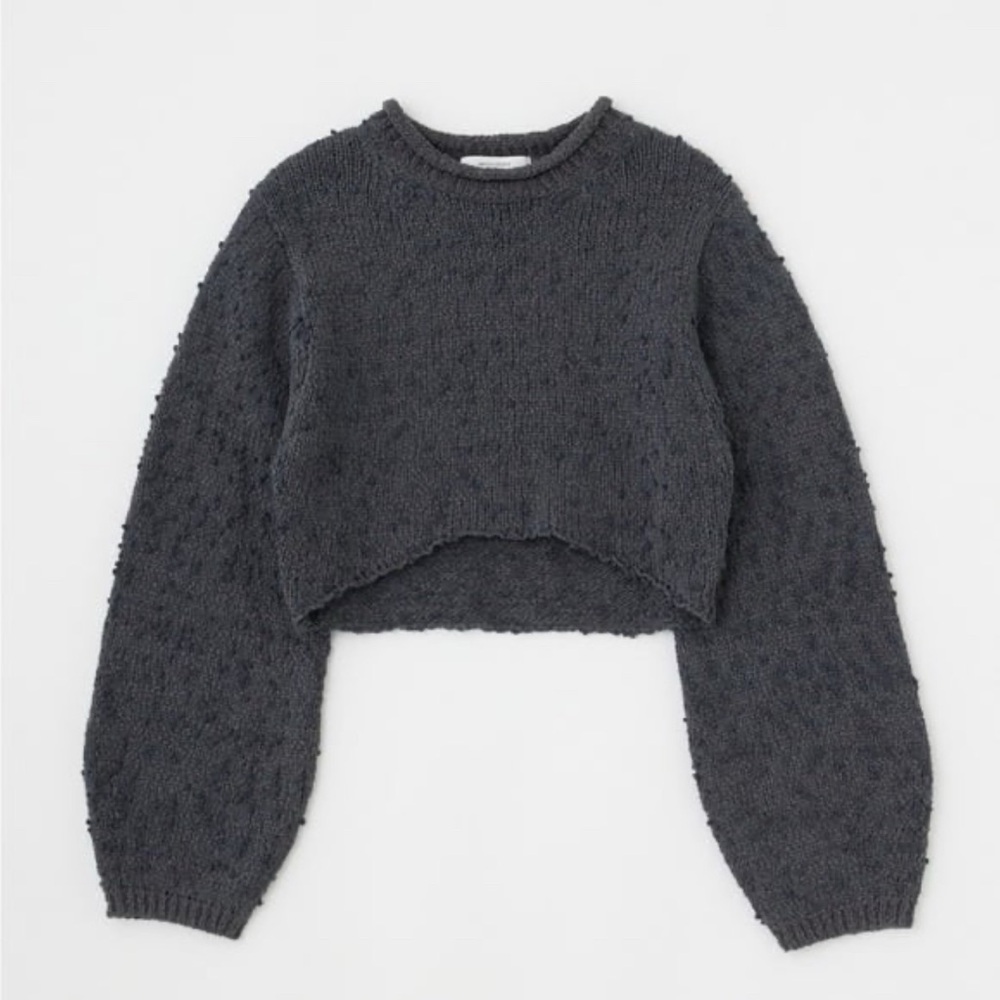 Moussy Charcoal Textured Women's Sweater